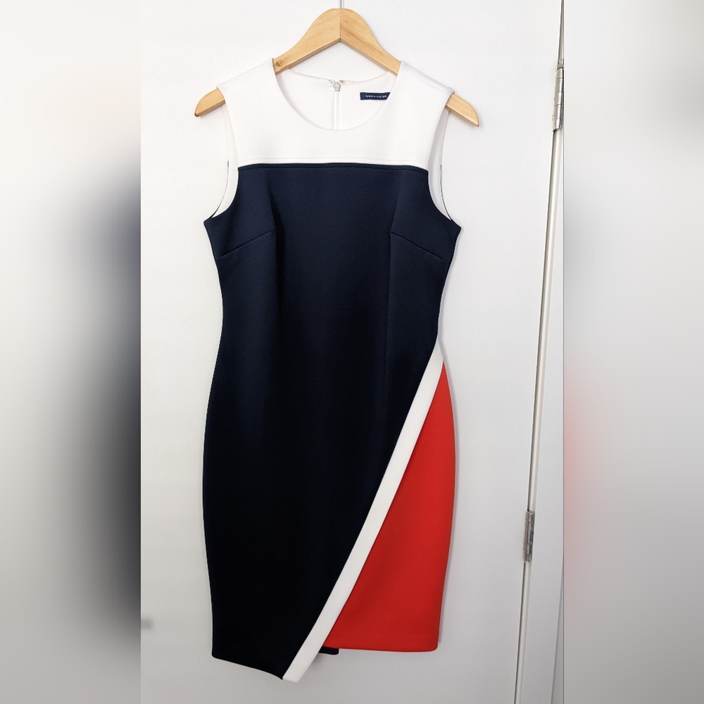 COPY - Tommy Hilfiger Navy Blue & Orange Polyester Dress size 8